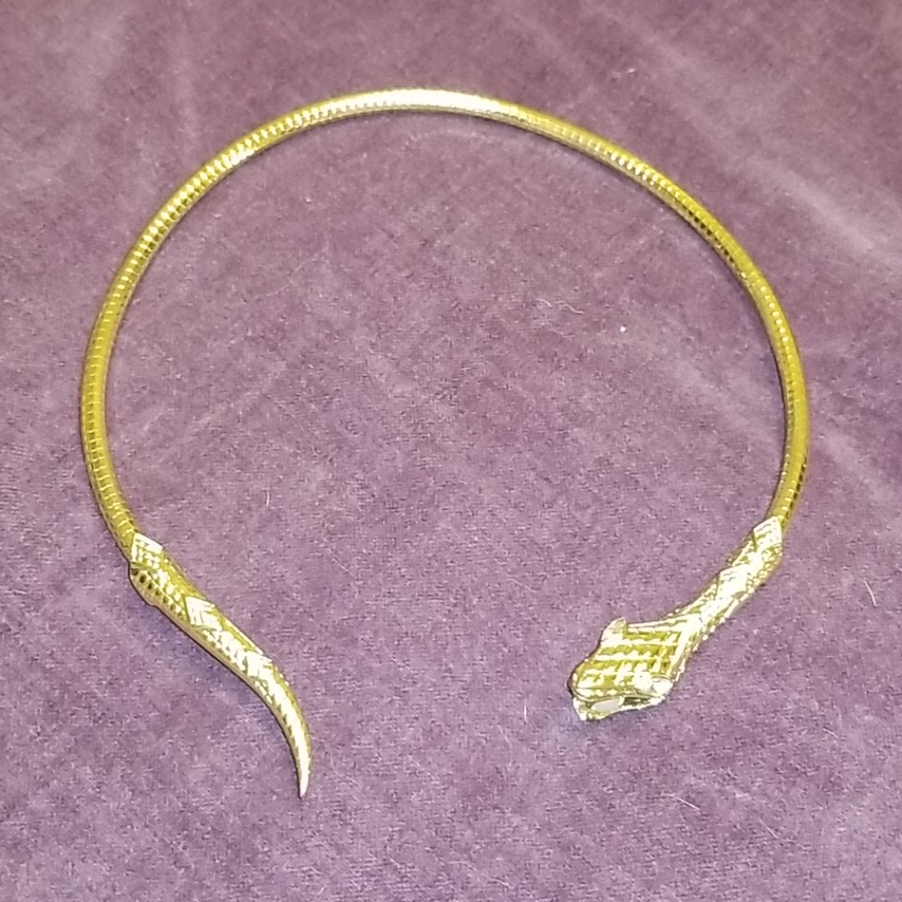 Gold Snake Necklace Collar